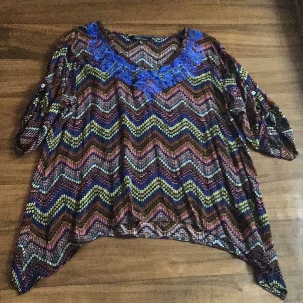 2/$15, 3/$21 Calessa blue swirl tunic